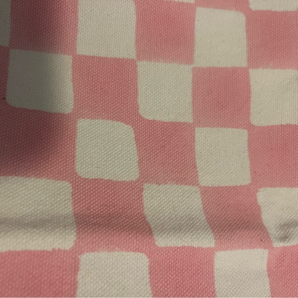 Pink and White Checkered Pants by SZ BLOCKPRINTS - Picture 5 of 5